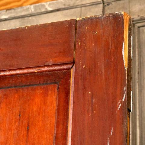 #45784 30x78 Antique 4 Panel Wood Interior Door image 4