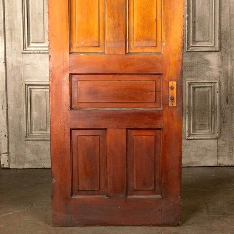 #45796 30x78 Antique 5 Panel Wood Interior Door image 3
