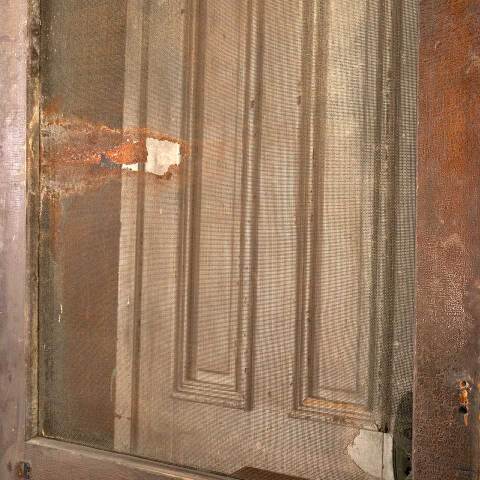 #45799 32x95 Salvaged Antique Wood Screen Door image 8