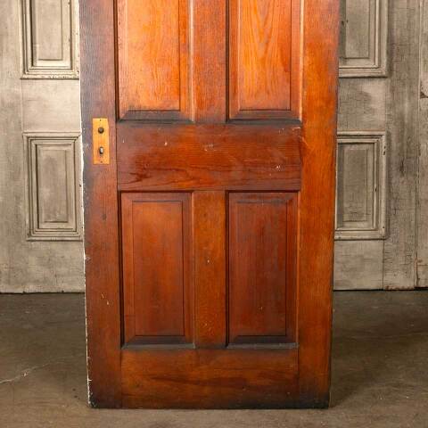 #45800 30x77 Antique 4 Panel Wood Interior Door image 3