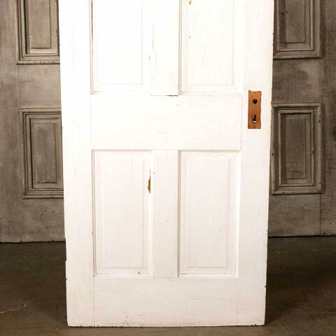 #45800 30x77 Antique 4 Panel Wood Interior Door image 6