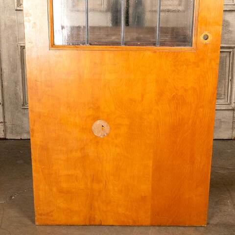 #45814 32x79 Vintage Interior Door w/ Leaded Glass image 3