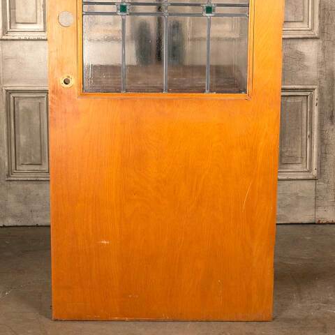 #45814 32x79 Vintage Interior Door w/ Leaded Glass image 7