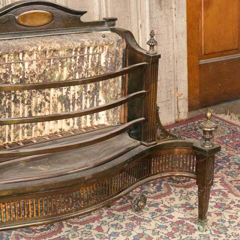 #45845 Salvaged Antique Ornate Gas Fireplace Insert image 2