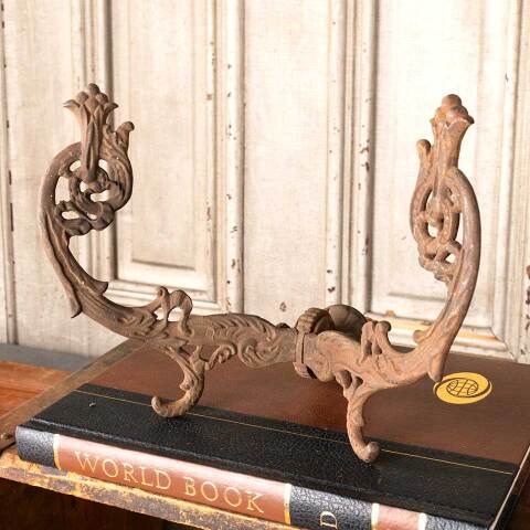 #45850 Antique Ornate Cast Iron Hall Tree Hook image 2