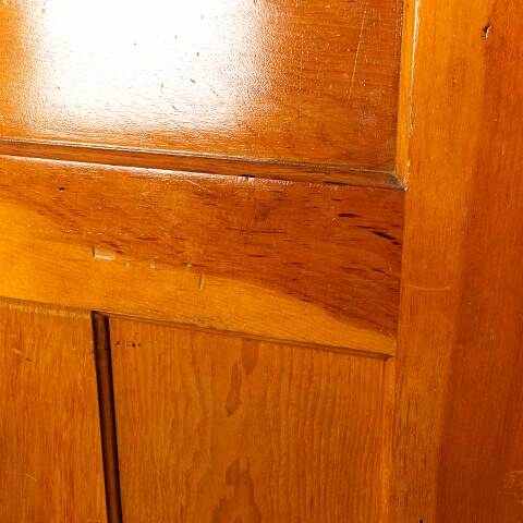 #45858 30x78 Antique 5 Panel Wood Interior Door image 4