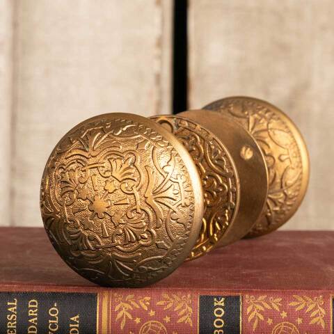 #45881 Antique Mallory Wheeler Doorknob Hardware image 2