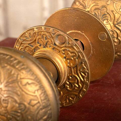 #45881 Antique Mallory Wheeler Doorknob Hardware image 4