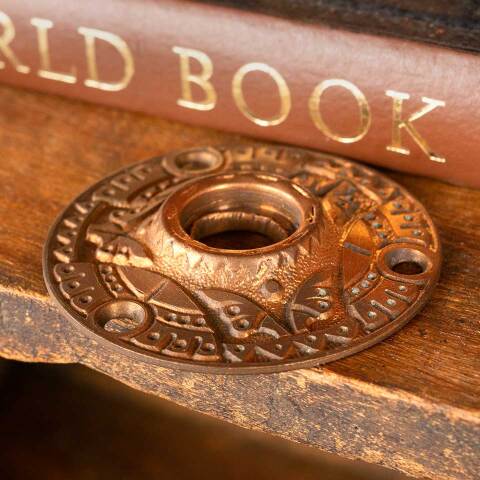 #45884 Antique Victorian Bronze Doorknob Rosette image 4