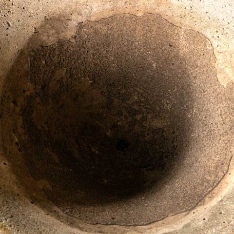 #45891 Salvaged Vintage Concrete Garden Planter Urn image 8