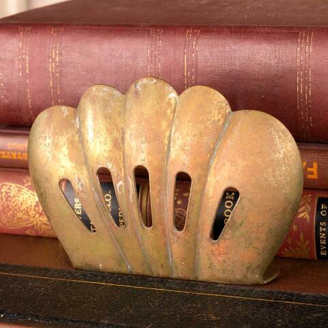 #45945 Antique Brass Scalloped Wall Mount Soap Dish image 6