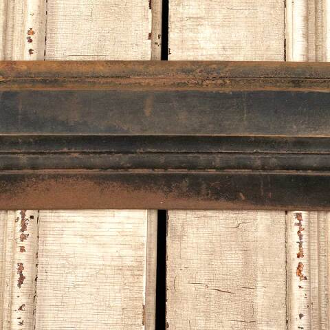 #46045 Salvaged Antique Cast Iron Fireplace Surround image 5