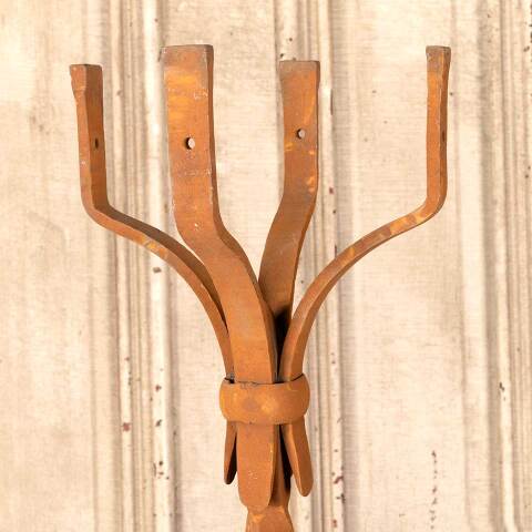 #46077 Salvaged Antique Wrought Iron Metal Stand image 3
