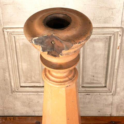 #46102 Salvaged Antique Wood Staircase Newel Post image 5