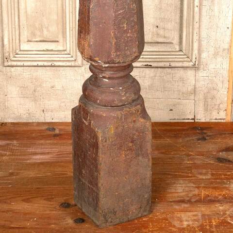 #46104 Salvaged Antique Wood Staircase Newel Post image 2