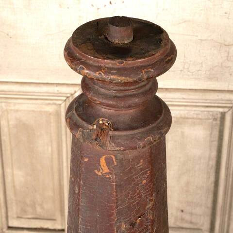 #46104 Salvaged Antique Wood Staircase Newel Post image 4