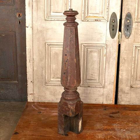 #46104 Salvaged Antique Wood Staircase Newel Post image 5