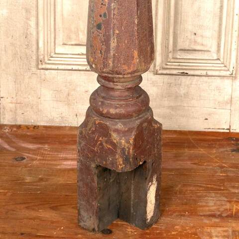 #46104 Salvaged Antique Wood Staircase Newel Post image 7