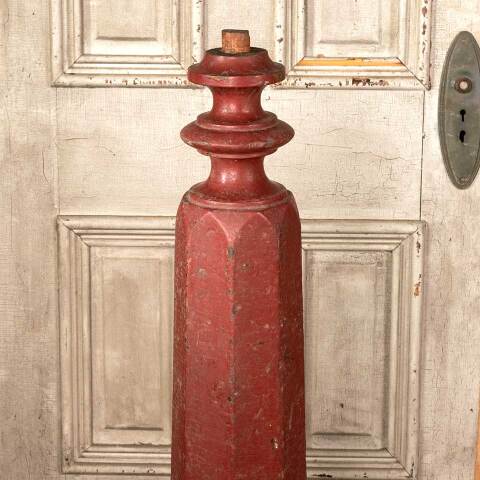 #46105 Salvaged Antique Wood Staircase Newel Post image 2