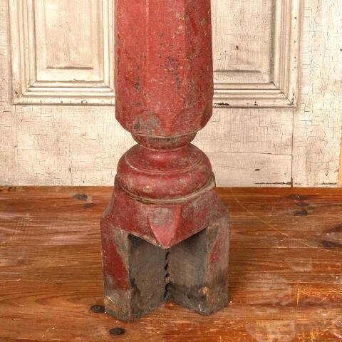 #46105 Salvaged Antique Wood Staircase Newel Post image 6