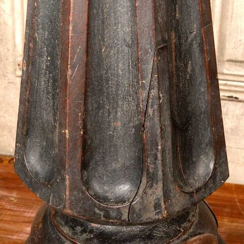 #46109 Salvaged Antique Wood Staircase Newel Post image 6