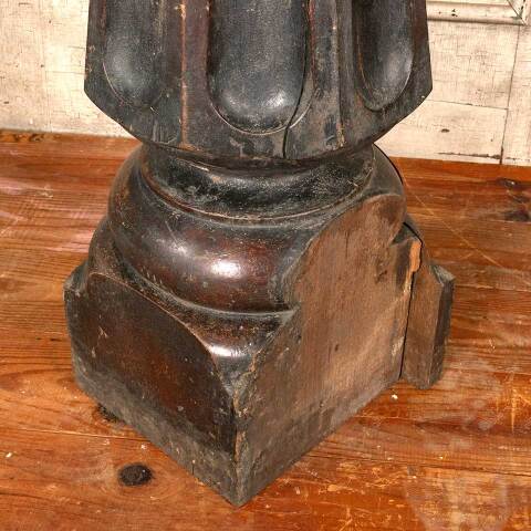#46109 Salvaged Antique Wood Staircase Newel Post image 7