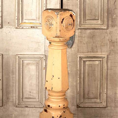 #46111 Salvaged Antique Wood Staircase Newel Post image 2