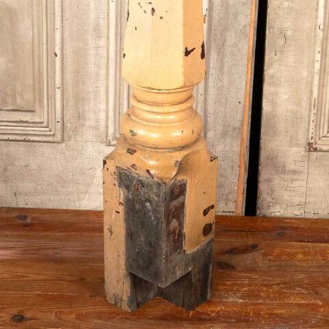 #46111 Salvaged Antique Wood Staircase Newel Post image 5