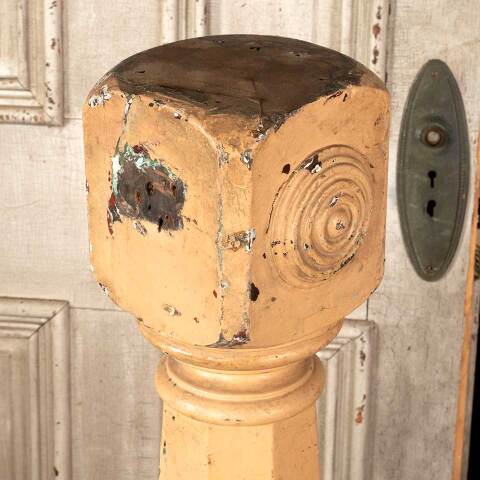 #46111 Salvaged Antique Wood Staircase Newel Post image 6