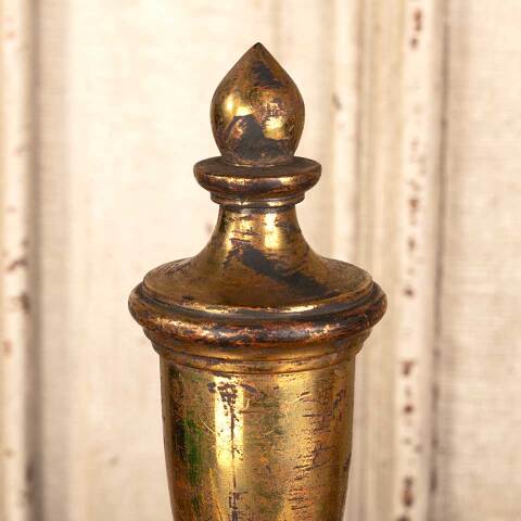 #46156 Antique Solid Brass Finial Artifact image 5