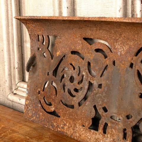 #46178 Antique Cast Iron Fireplace Ember Screen image 6