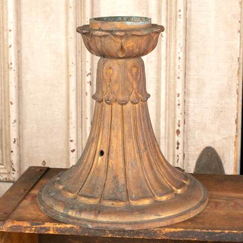 #46186 Antique Ornate Cast Brass Chandelier Part image 4