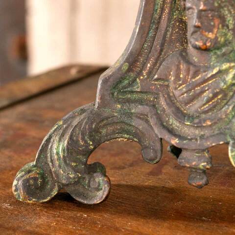 #46218 Antique Cast Brass Footed Candle Stick image 8