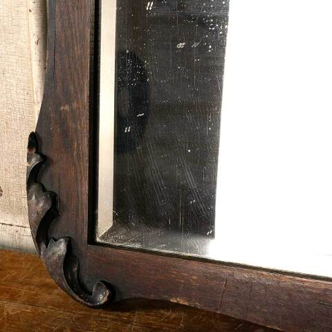 #46282 Antique Beveled Glass Mirror in Wood Frame image 5