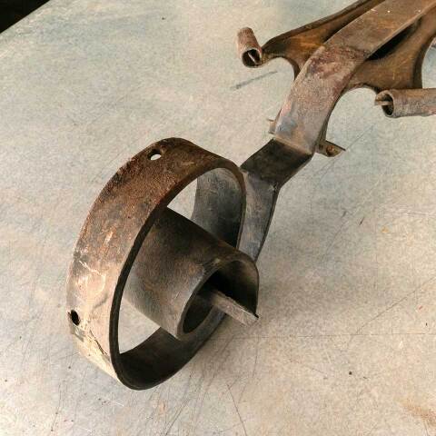 #46283 Antique Iron Tudor Fireplace Mantel Brackets image 7