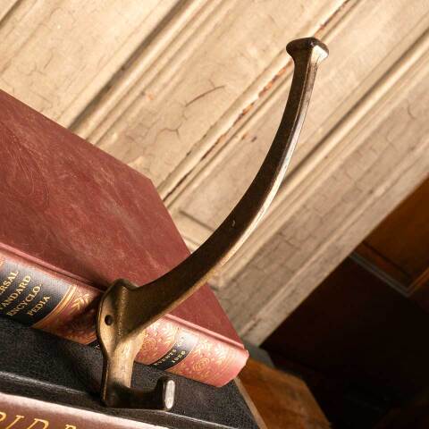 #46284 Salvaged Large Antique Metal Coat Hook image 2