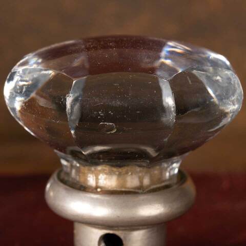 #46364 Antique Glass & Nickel Doorknobs Hardware image 7