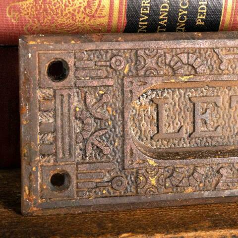 #46370 Antique Victorian LETTERS Door Mail Slot image 3