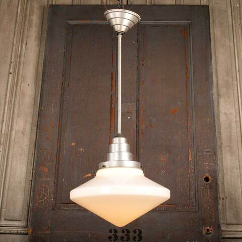 #46434 Salvaged Antique Art Deco Pendant Light image 3