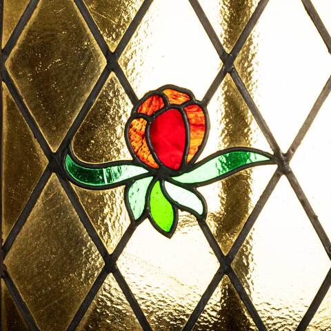 #46499 Leaded Stained Glass Metal Casement Window image 4