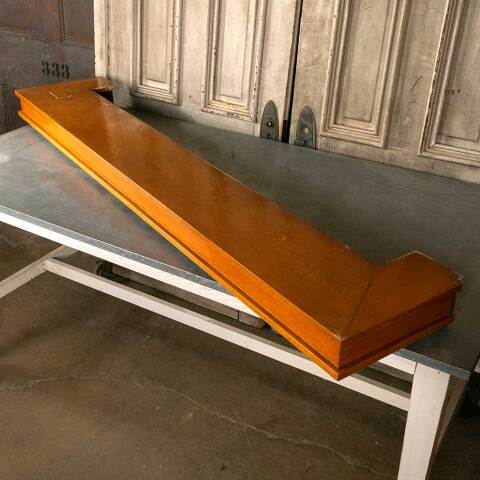 #46518 Salvaged Antique Oak Fireplace Mantel Shelf image 3