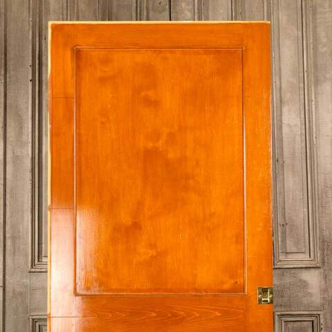 #46521 36x80 Salvaged 2 Panel Pine Pocket Door image 2