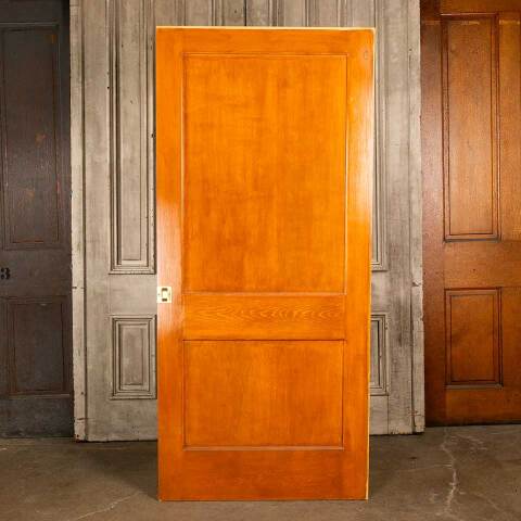 #46521 36x80 Salvaged 2 Panel Pine Pocket Door image 6