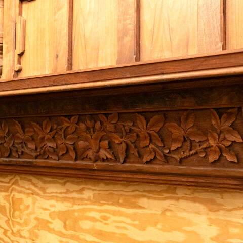#46523 Salvaged Repurposed Wood Fireplace Mantel image 5