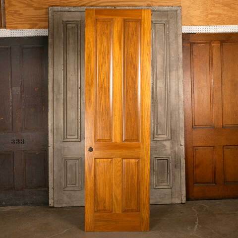 #46529 28x96 Salvaged Interior 4 Panel Wood Door image 4