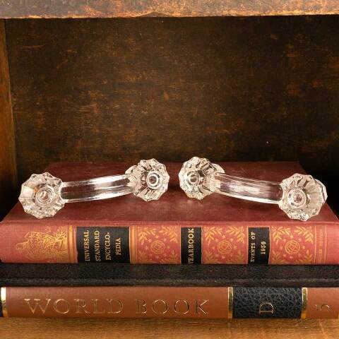 #46546 Antique Pressed Glass Drawer Pull Handles image 3