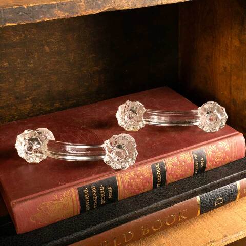 #46546 Antique Pressed Glass Drawer Pull Handles image 4