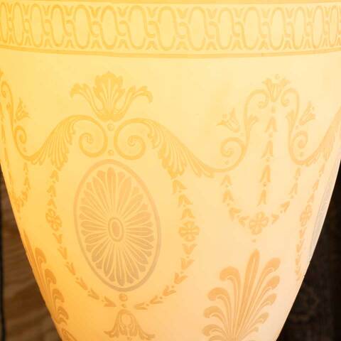 #46633 Antique Chandelier with Painted Glass Globe image 7