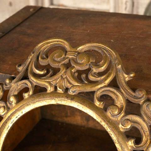 #46670 Antique Brass Ornate Filigree Frame Surround image 2