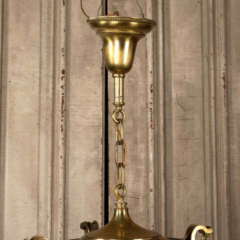 #46710 Salvaged Antique 4 Light Chandelier Fixture image 2